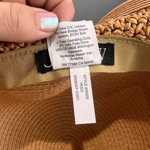 J.Crew Beachy Boho Wide Brim Floppy Straw Hat - Picture 4 of 6